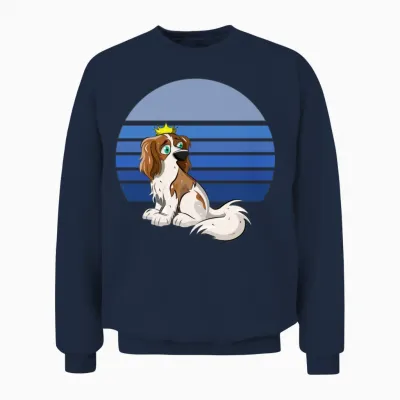 Cavalier Retro Blue Unisex Sweatshirt - Navy