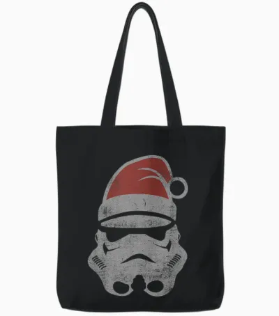 Star Wars Christmas Stormtrooper Holiday Tote Bags - Black