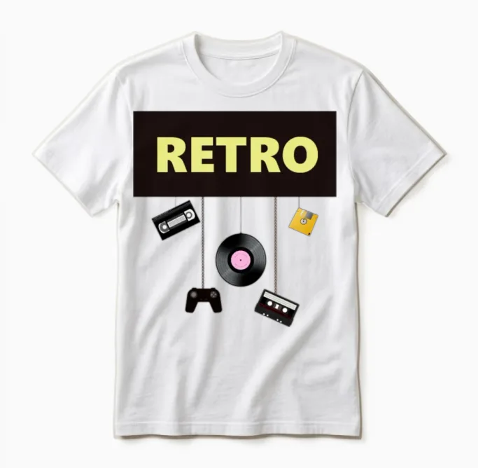 Retro Unisex T-Shirt in White