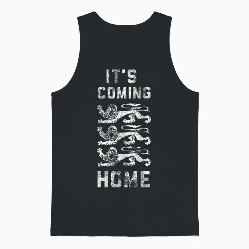 It's Coming Home Football T-Shirt England Unisex Tank Top in Black