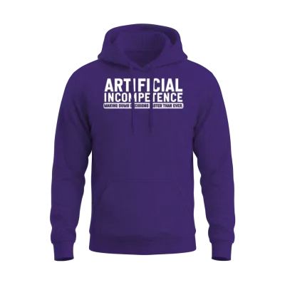 Funny Artificial Intelligence Phrase Saying Pun Unisex Hoodie - Purple