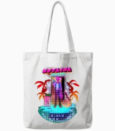 Fire Mami Retro Tote Bags - White
