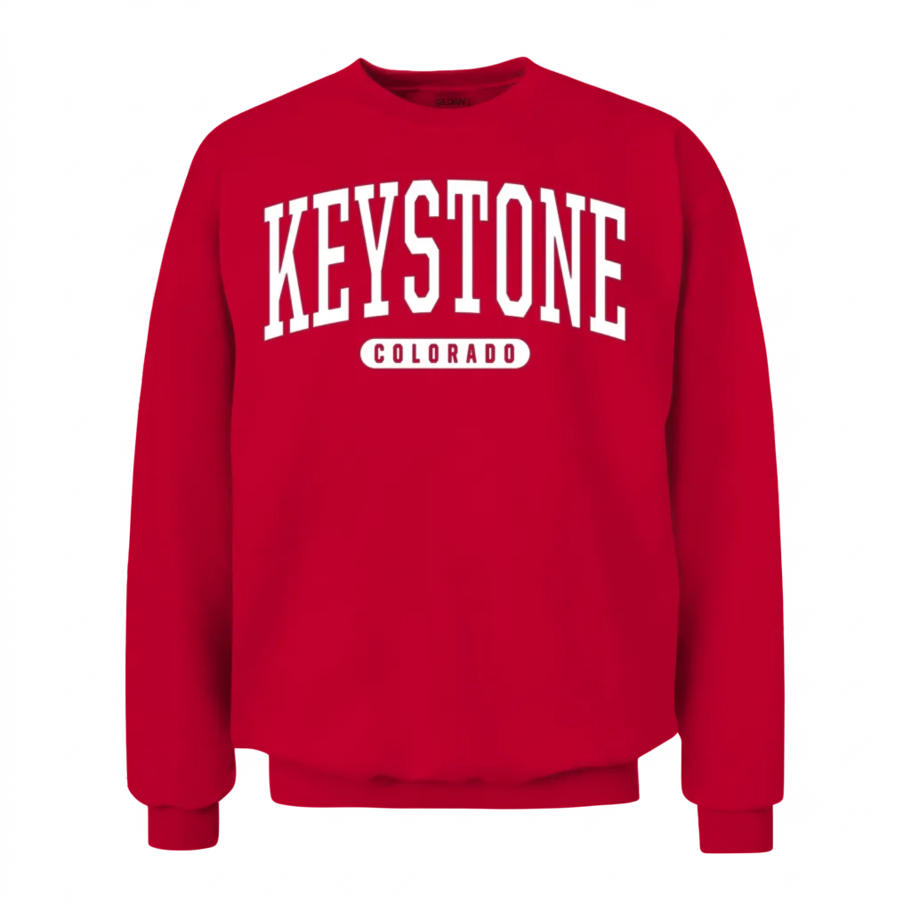 College Style Keystone Colorado Unisex Sweatshirt - Red