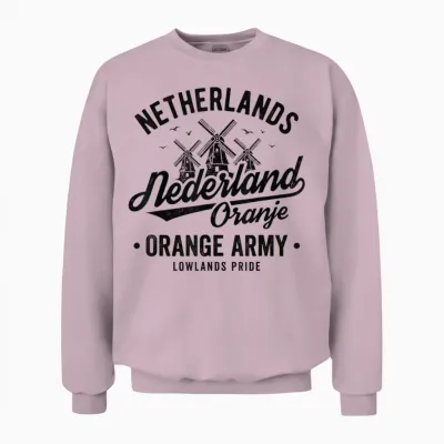 Netherlands Tshirt Dutch Holland Netherland Nederland Unisex Sweatshirt - Light Pink