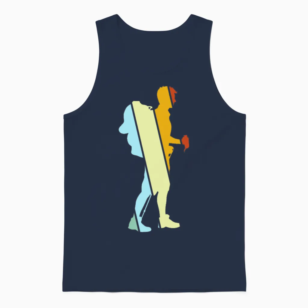 Hiking Retro - & Outdoors Unisex Tank Top in Navy