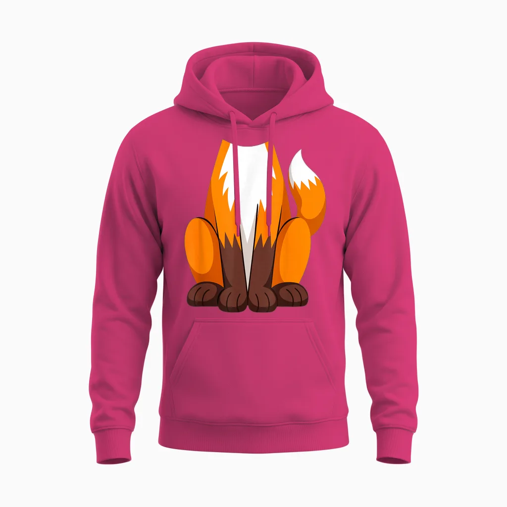 Costume Renard Pour Adulte, Homme, Femme, Enfant, Garçon Et Fille Unisex Hoodie in Heliconia