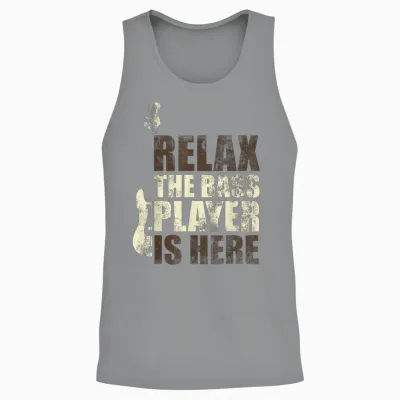 Le Bassiste Est Ici Music Gift Idea Guitar Bass Unisex Tank Top - Sport Grey
