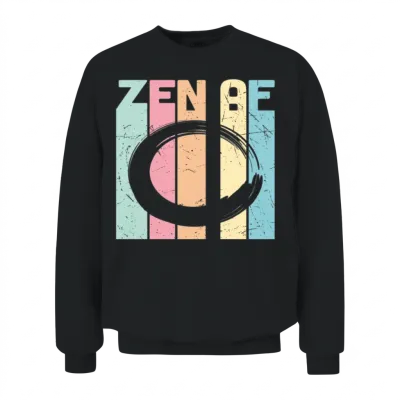 Zen Af Retro Unisex Sweatshirt - Black