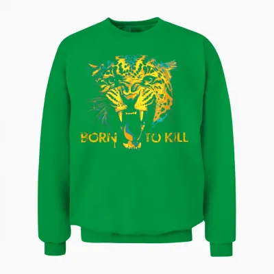 Social Distortion Officielle Born to Kill Leopard Unisex Sweatshirt - Irish Green