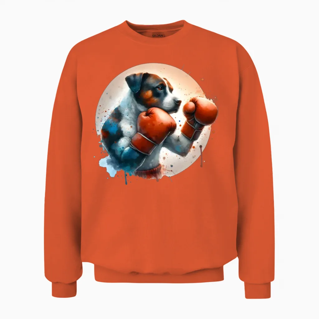 For Boxer Dog Owner Boxer Dog Lover Unisex Sweatshirt in Orange