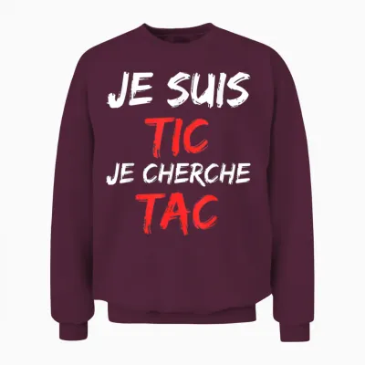 Je Suis Tic Je Cherche Tac - Déguisement Duo Unisex Sweatshirt - Maroon