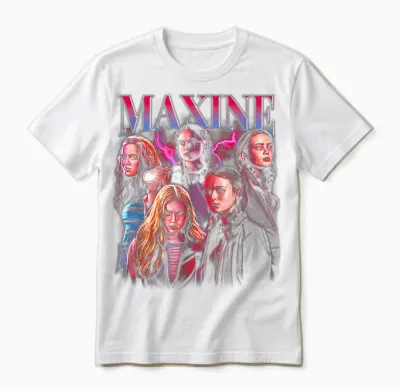 Stranger Things Maxine Heartthrob Officially Licensed Unisex T-Shirt - White
