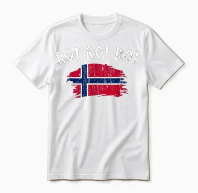 Norway Row Ro Norwegian Flag Men Women Unisex T-Shirt - White
