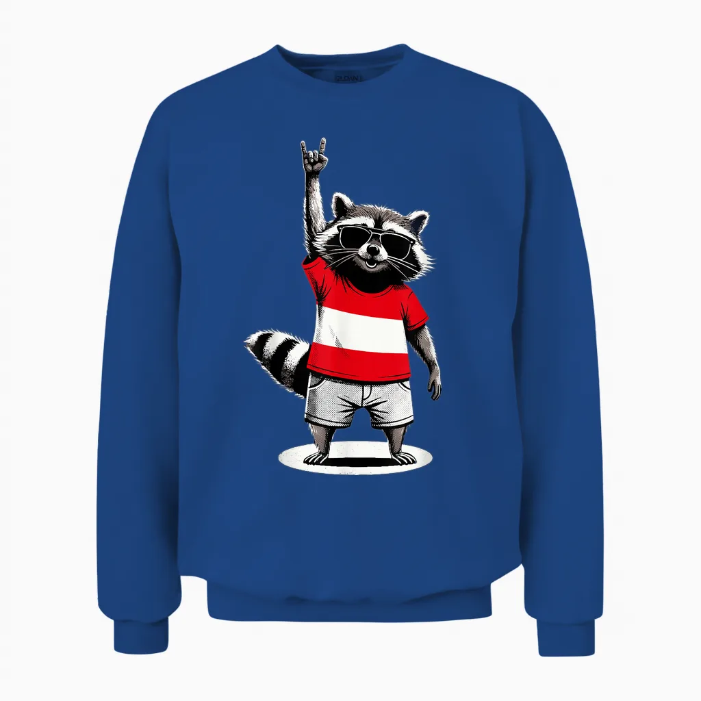 österreichische Flagge Waschbär Lustig österreich Unisex Sweatshirt in Royal