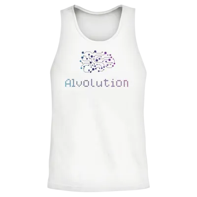 Aivolution Neural Network Logo T Unisex Tank Top - White