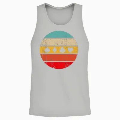 Poker Retro Unisex Tank Top - Ash