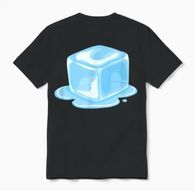 Süßer Geschmolzener Eiswürfel, Geschenk Unisex T-Shirt - Black
