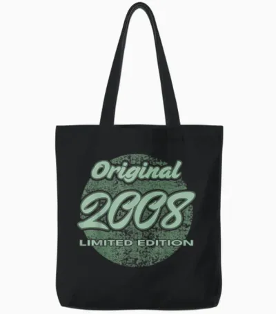 18. Geburtstag Mädchen Junge 18 Jahre 2008 Lustig Geschenk Tote Bags - Black