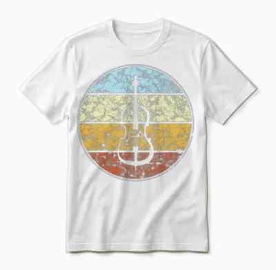 Violin Retro Unisex T-Shirt - White