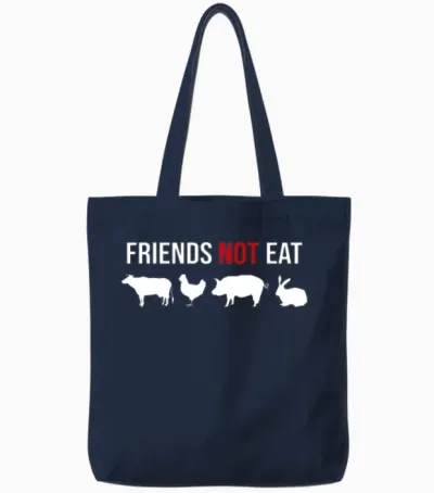 Animal Funny Saying Tote Bags - Navy