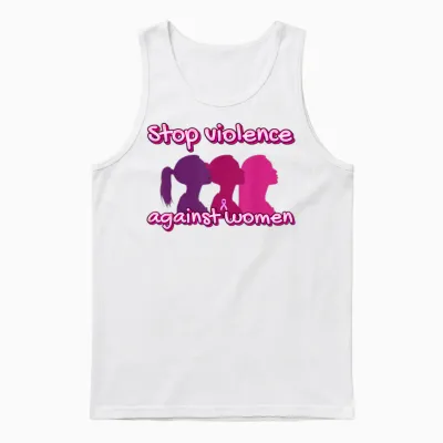 Let's End Violence Against Women Unisex Tank Top - White