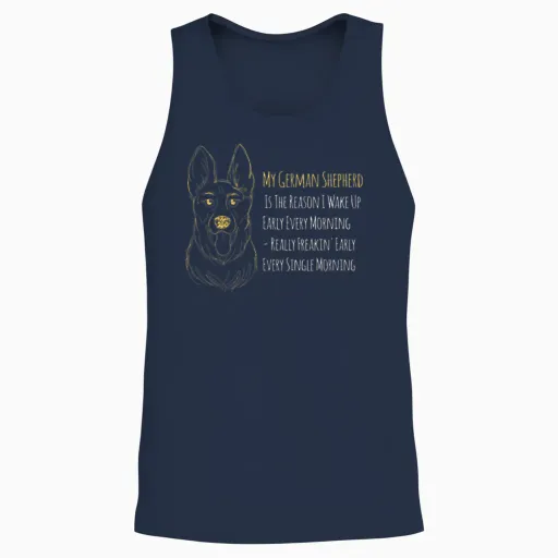 German Shepherd Gsd Dog Breed Pet Doggo Puppy Gift Unisex Tank Top - Navy