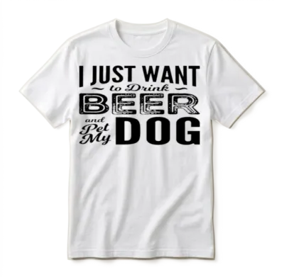 Funny Dog , Dog Dad , Mens Dog , Gift for Dog Love Unisex T-Shirt - White