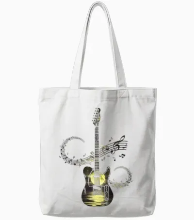 Gitarre Geschenke Gitarrenspieler Gitarristen Guitar Player Tote Bags - White