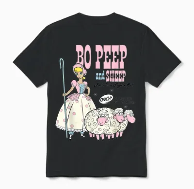 Disney Pixar Toy Story 4 Bo Peep and Sheep Advertisement Unisex T-Shirt - Black
