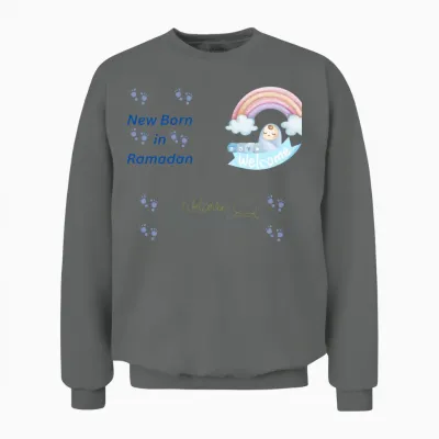 Welcome Baby Boy in Ramadan Unisex Sweatshirt - Graphite Heather