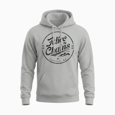 Alice in Chains Logo T-Shirt, Gray, S Unisex Hoodie - Ash