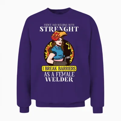Welder Funny Funny Welding Gift Unisex Sweatshirt - Purple