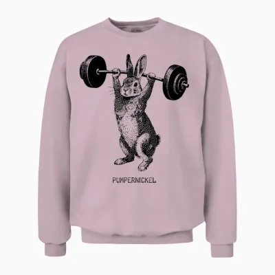 Osterhase Gewichtheben Pumpernickel Hase Gym Fitness Unisex Sweatshirt - Light Pink
