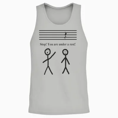Funny Music Joke2 Unisex Tank Top - Ash