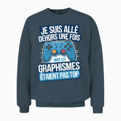I Went Out Once the Graphics Were Not Top Unisex Sweatshirt - Dark Heather