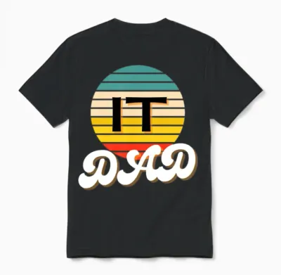 It Dad Retro Unisex T-Shirt - Black