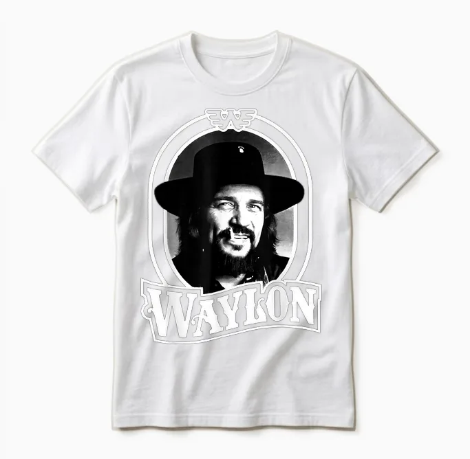 Waylon Jennings Official Product - Waylon 79 Unisex T-Shirt in White