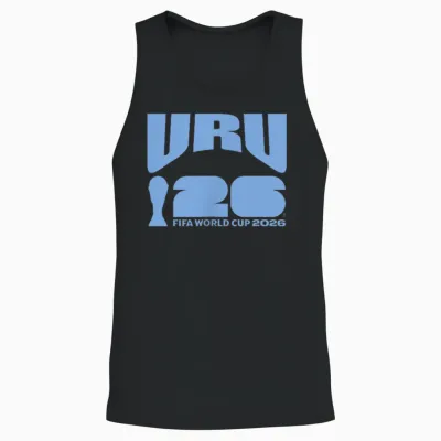 Fifa World Cup26 Uruguay Ball in Goal Unisex Tank Top - Black