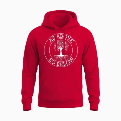 As Above, So Below - Spirituality Tree Unisex Hoodie - Red