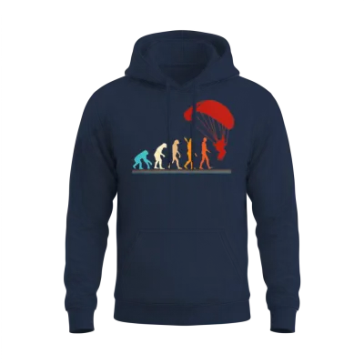 Funny Skydiving Evolution Unisex Hoodie - Navy