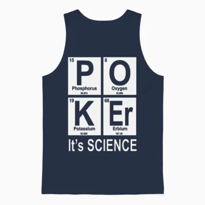 Poker I'ts Science Unisex Tank Top - Navy