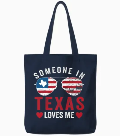 Someone in Texas Loves Me Tote Bags - Navy