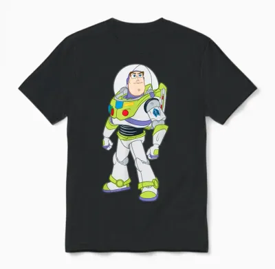 Disney Pixar Toy Story Buzz Lightyear Strong Pose Unisex T-Shirt - Black