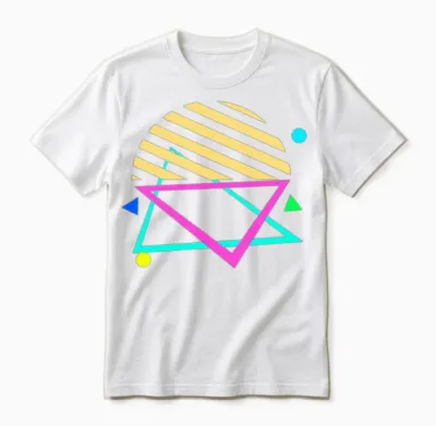 Retro Sunset Style 80s Unisex T-Shirt - White