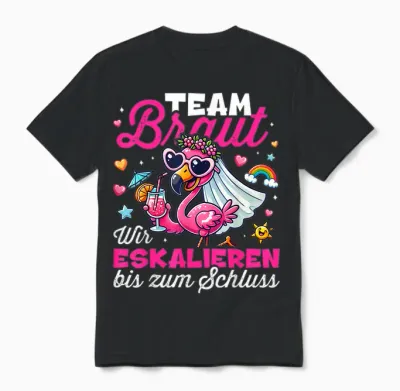 Jga Women's T-Shirt Team Bride Stag Night Women T-Shirt, Black, S Unisex T-Shirt - Black