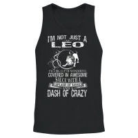 Leo Splash of Sassy and a Dash of Crazy Unisex Tank Top - Black – 2