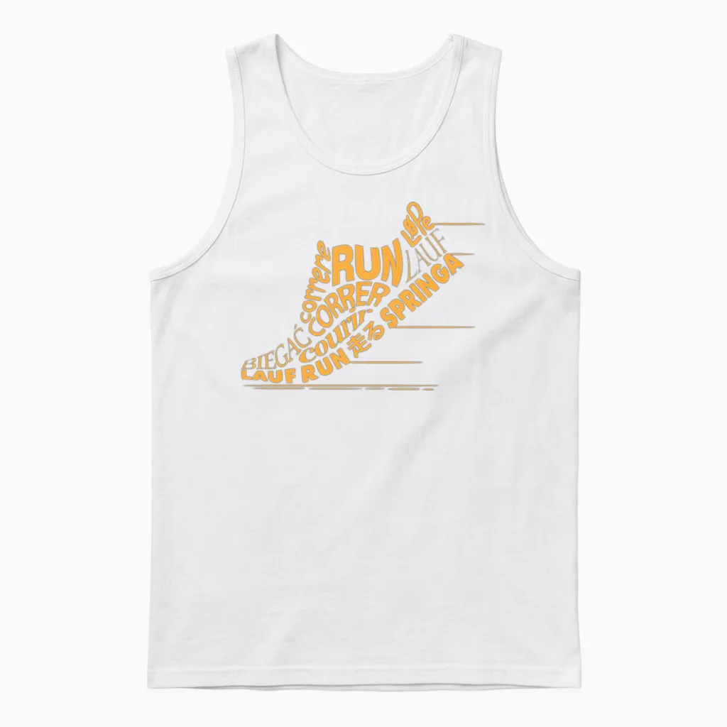 Funny Running Shirt Run Worldwide Cool Gift For Unisex Tank Top in White