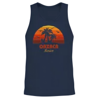 Cool Oaxaca Mexico Beach Sunset Souvenir Unisex Tank Top - Navy – 2