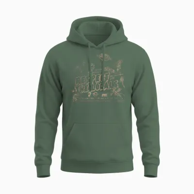 Respect the Locals Cryptids Folklure Funny Bigfoot Alien Unisex Hoodie - Military Green