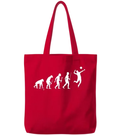 Volleyball - Volleyball Evolution Tote Bags - Red